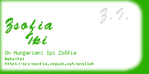 zsofia ipi business card