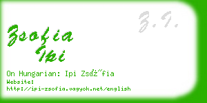 zsofia ipi business card